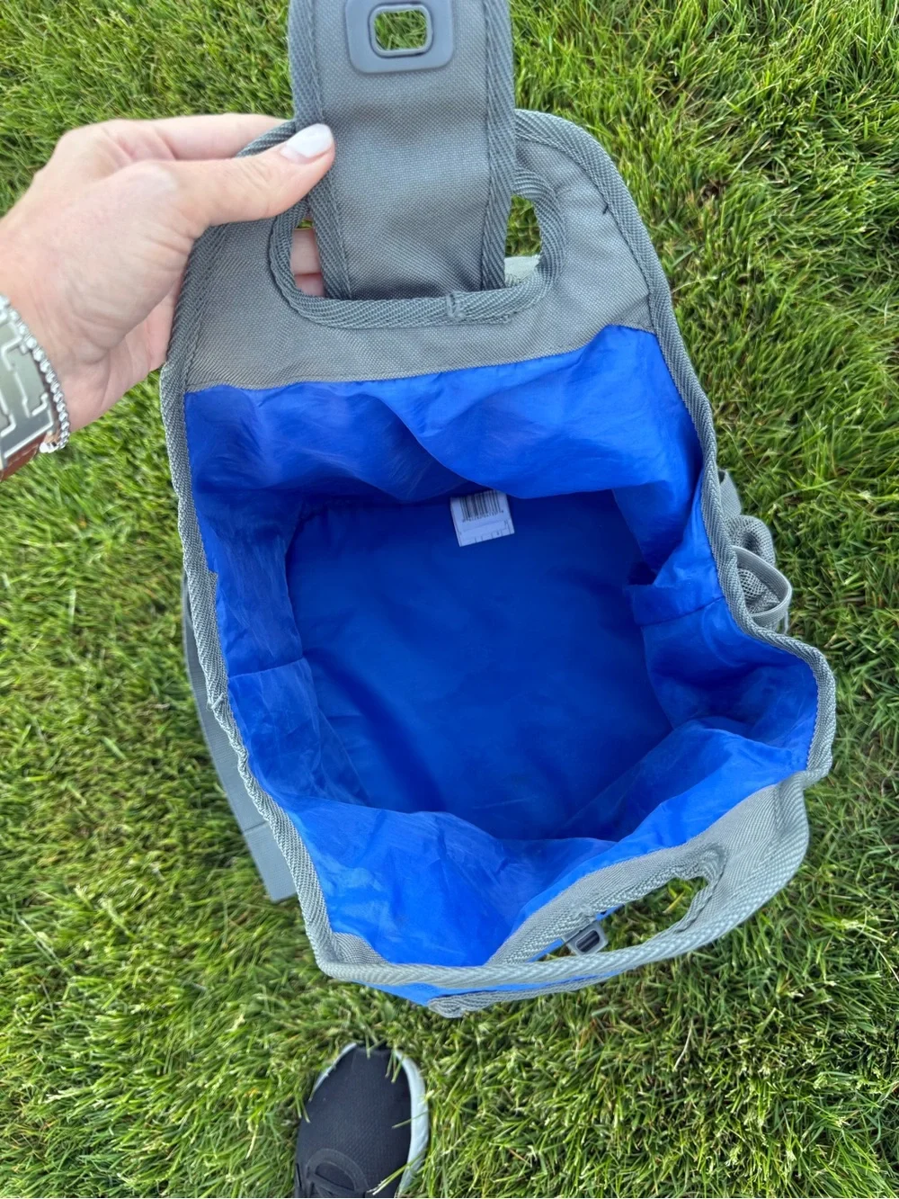 Blue and Gray Men’s Backpack Tote - Unbranded